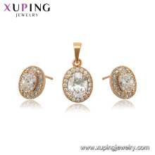 65045 xuping 18K gold plated gemstone fashion jewelry set for women